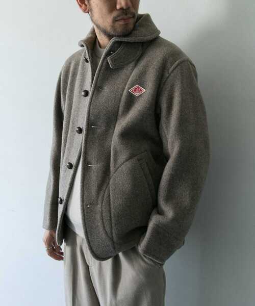 DANTON（ダントン）の「DANTON　ROUND COLLAR JACKET（ブルゾン・メンズ・チャコールグレー/ベージュ/ネイビー・40/38）」の14枚目の写真