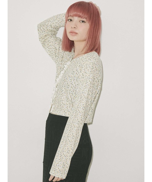 merry jenny（メリージェニー）の「flowerフリルレースカーディガン（カーディガン/ボレロ・レディース・グリーン/ブルー/イエロー・FREE）」の7枚目の写真