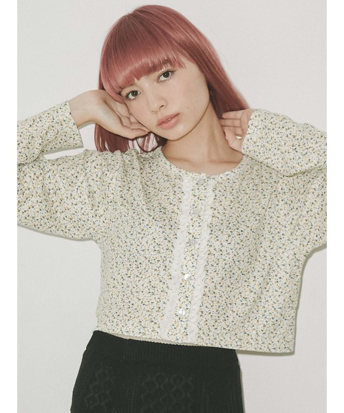 merry jenny（メリージェニー）の「flowerフリルレースカーディガン（カーディガン/ボレロ・レディース・グリーン/ブルー/イエロー・FREE）」の8枚目の写真