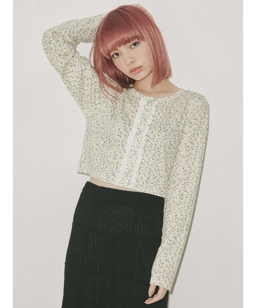 merry jenny（メリージェニー）の「flowerフリルレースカーディガン（カーディガン/ボレロ・レディース・グリーン/ブルー/イエロー・FREE）」の9枚目の写真