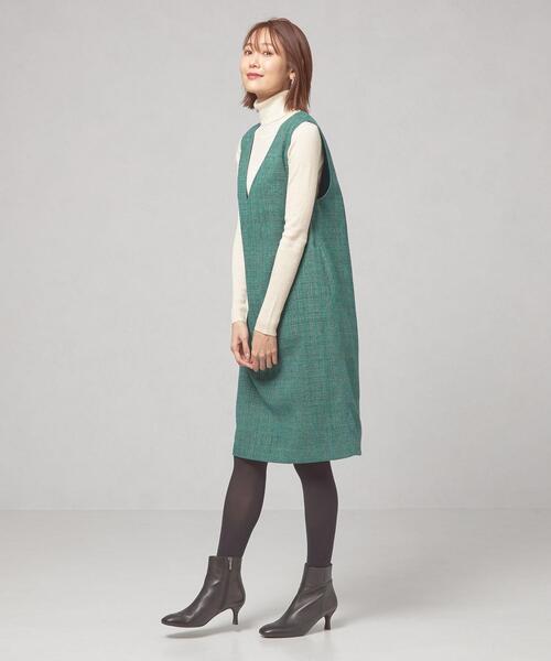 closet story（クローゼットストーリー）の「＜closet story（クローゼットストーリー）＞ツイード ジャンパースカート（ジャンパースカート・レディース・ブラック/ケリー・FREE）」の7枚目の写真