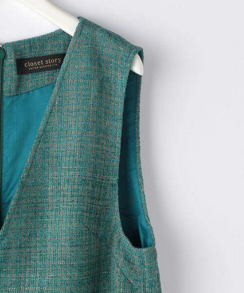 closet story（クローゼットストーリー）の「＜closet story（クローゼットストーリー）＞ツイード ジャンパースカート（ジャンパースカート・レディース・ブラック/ケリー・FREE）」の19枚目の写真