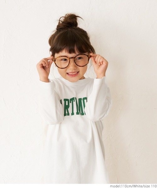 coca(coca)(コカ)の「キッズ 親子お揃いビッグシルエットプリントチュニック(チュニック・キッズ・チャコールグレー/グレー/ホワイト・110/120/100/130)」の10枚目の写真
