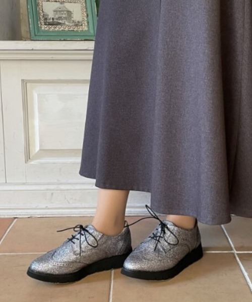 厚底レースアップシューズ 3 0cmヒール