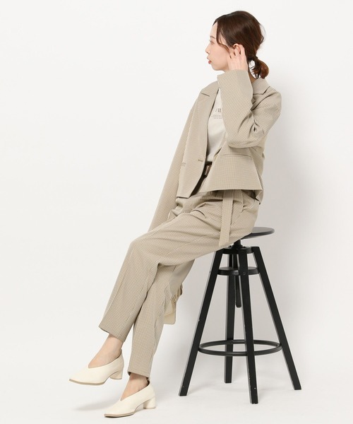 mysty woman(ミスティウーマン)の「アソートショートテーラージャケット 263851(テーラードジャケット・レディース・モカ/グレー系/ベージュ系・FREE)」の10枚目の写真