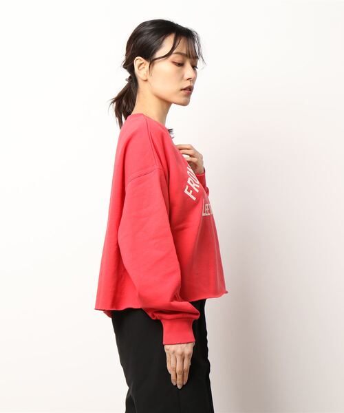 Lee（リー）の「【Lee】クロップスウェット（スウェット・レディース・レッド・M/L）」の2枚目の写真