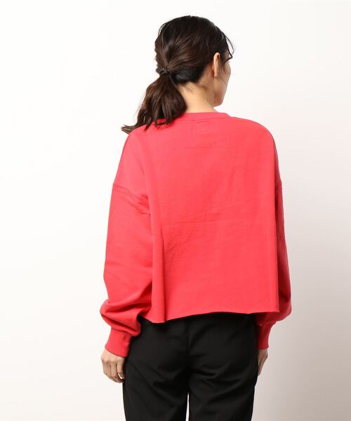 Lee（リー）の「【Lee】クロップスウェット（スウェット・レディース・レッド・M/L）」の3枚目の写真