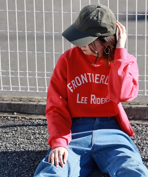 Lee（リー）の「【Lee】クロップスウェット（スウェット・レディース・レッド・M/L）」の5枚目の写真