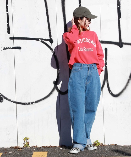 Lee（リー）の「【Lee】クロップスウェット（スウェット・レディース・レッド・M/L）」の7枚目の写真