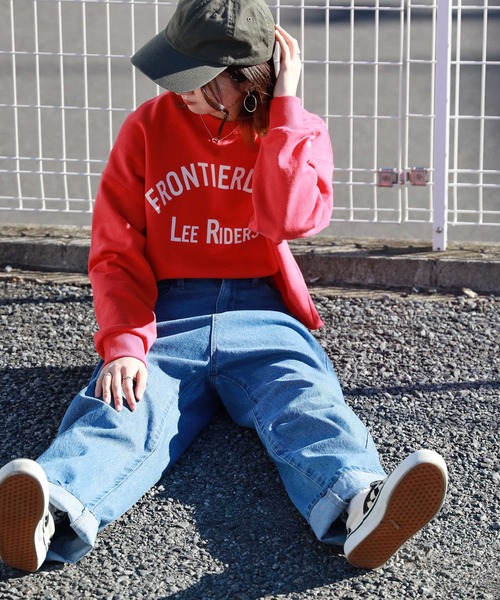 Lee（リー）の「【Lee】クロップスウェット（スウェット・レディース・レッド・M/L）」の9枚目の写真