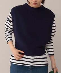 UNTITLED | コットンシルク　ニットベスト【洗える】(ニット/セーター)