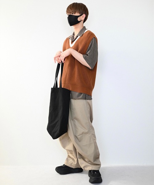 CLEL(クレイル)の「【CLEL】Linen-Touch Loose Half Sleeve Open Collar Shirt / リネンタッチ ルーズ 半袖オープンカラーシャツ(シャツ/ブラウス・メンズ・カーキブラウン/グレー系その他/グレイッシュベージュ・S/M/L)」の16枚目の写真