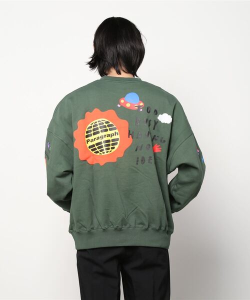 Paragraph(パラグラフ)の「Paragraph/パラグラフ スマイルハッピースウェット SMILE HAPPY MTM NO.043(スウェット・メンズ・ブラック/パープル/グレー/グリーン/ブルー/オレンジ/ベージュ・FREE)」の10枚目の写真