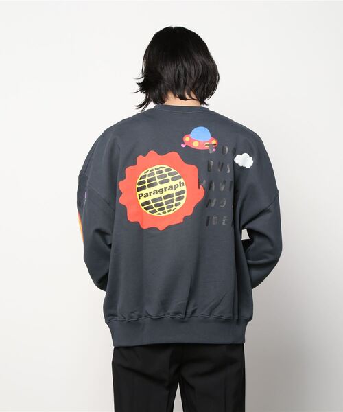 Paragraph(パラグラフ)の「Paragraph/パラグラフ スマイルハッピースウェット SMILE HAPPY MTM NO.043(スウェット・メンズ・ブラック/パープル/グレー/グリーン/ブルー/オレンジ/ベージュ・FREE)」の11枚目の写真