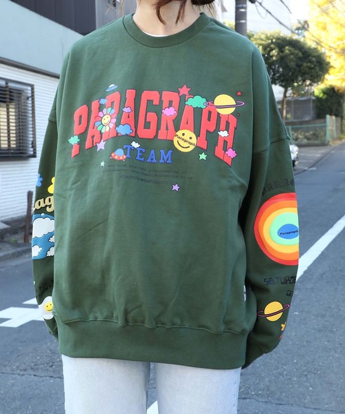 Paragraph(パラグラフ)の「Paragraph/パラグラフ スマイルハッピースウェット SMILE HAPPY MTM NO.043(スウェット・メンズ・ブラック/パープル/グレー/グリーン/ブルー/オレンジ/ベージュ・FREE)」の22枚目の写真