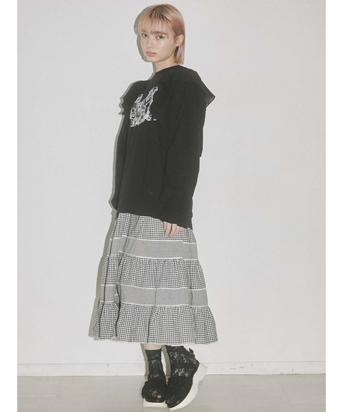 merry jenny（メリージェニー）の「dog longtee（Tシャツ/カットソー・レディース・オフホワイト/ブラック・FREE）」の16枚目の写真