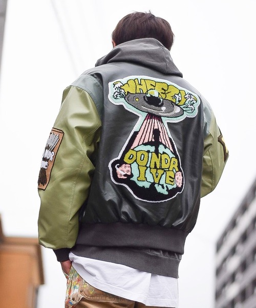 ８(eight)（エイト）の「ワッペンスタジャン（スタジャン・メンズ・ブラック/グリーン/ブラック系その他/グレー/サックスブルー/グリーン系その他/ブラック系その他2/レッド/ブルー/グリーン系その他2・FREE）」の7枚目の写真