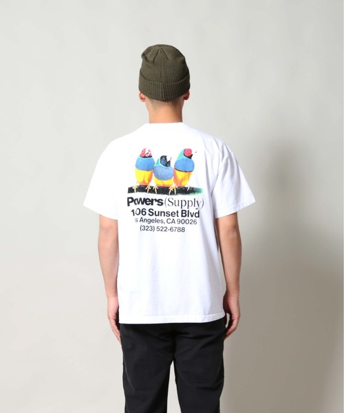 POWERS(パワーズ)の「POWERS BIRD SS TEE Tシャツ パワーズ UNION ユニオン(Tシャツ/カットソー・メンズ・ホワイト/ブラック・SMALL/MEDIUM/LARGE/X-LARGE)」の9枚目の写真
