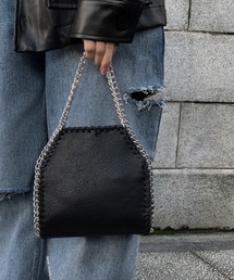 Chain faux leather 2way bag / チェーン合皮2wayバッグ