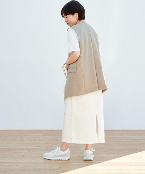 フォーマル　ジャケット　ワンピース　110 グリーンレーベルリラクシング セール】CS ジョーゼット ハイネック ギャザー ワンピース