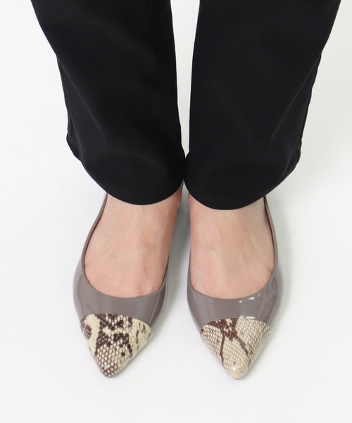 TEMPERATE（テンパレイト）の「【 TEMPERATE / テンパレイト 】 レインシューズ レインパンプス KATE PYTHON SYI（レインシューズ・レディース・グレー/ブラック・39/38/40/37/36）」の7枚目の写真