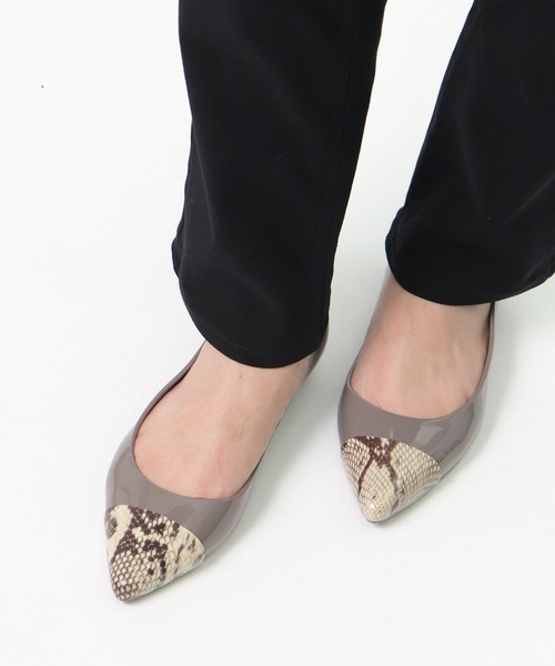 TEMPERATE（テンパレイト）の「【 TEMPERATE / テンパレイト 】 レインシューズ レインパンプス KATE PYTHON SYI（レインシューズ・レディース・グレー/ブラック・39/38/40/37/36）」の8枚目の写真