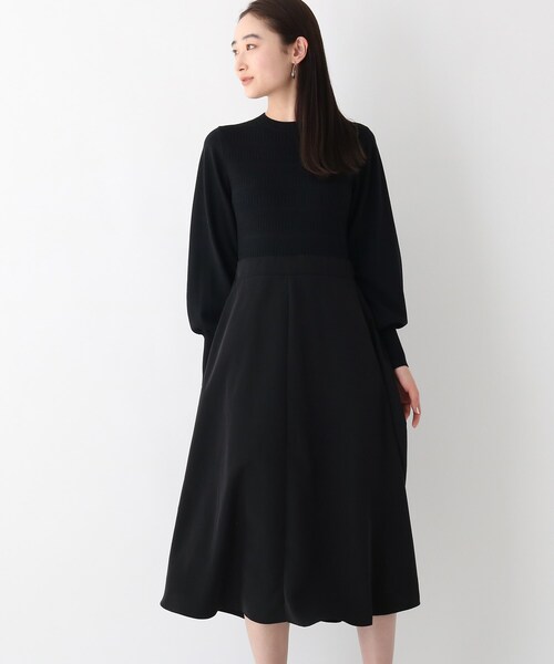 ワンピース ワンピース ドレス Opaque Clip オペークドットクリップ のワンピース ドッキングフレアニットワンピース 637 22 01 を購入できます Opaque Clip ドッキングフレアニットワンピース ワンピース Opaque Clip オペークドットクリップ の