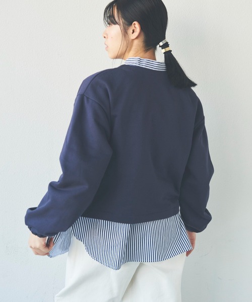 Libra Cue(リブラ キュー)の「クルーネックボリュームスリーブカーディガン(カーディガン/ボレロ・レディース・ネイビー/ライトグレー/レッド・FREE)」の18枚目の写真