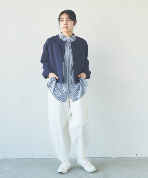 Libra Cue(リブラ キュー)の「クルーネックボリュームスリーブカーディガン(カーディガン/ボレロ・レディース・ネイビー/ライトグレー/レッド・FREE)」の19枚目の写真