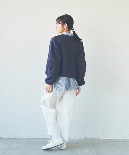 Libra Cue(リブラ キュー)の「クルーネックボリュームスリーブカーディガン(カーディガン/ボレロ・レディース・ネイビー/ライトグレー/レッド・FREE)」の21枚目の写真