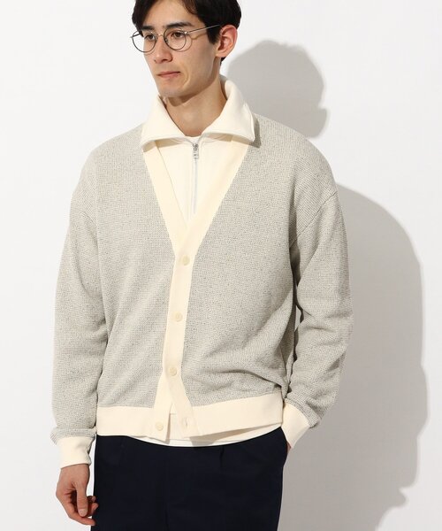 THE SHOP TK （ザ ショップ ティーケー ）の「◆粗杢ワッフルカーディガン（カーディガン/ボレロ・メンズ・ネイビー/オフホワイト/パープル・03/04/02）」の5枚目の写真