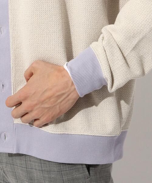 THE SHOP TK （ザ ショップ ティーケー ）の「◆粗杢ワッフルカーディガン（カーディガン/ボレロ・メンズ・ネイビー/オフホワイト/パープル・03/04/02）」の10枚目の写真