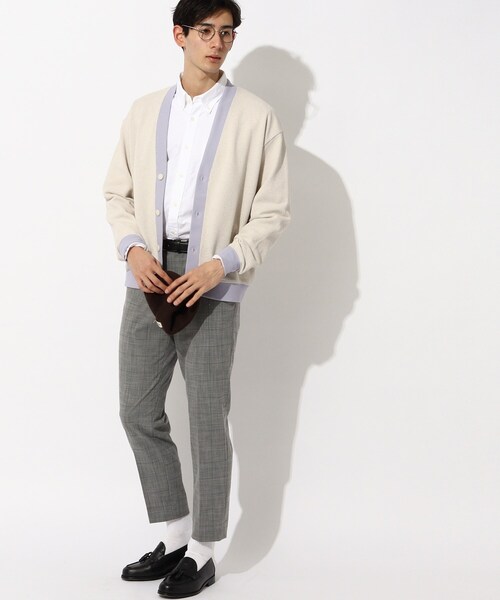 THE SHOP TK （ザ ショップ ティーケー ）の「◆粗杢ワッフルカーディガン（カーディガン/ボレロ・メンズ・ネイビー/オフホワイト/パープル・03/04/02）」の12枚目の写真