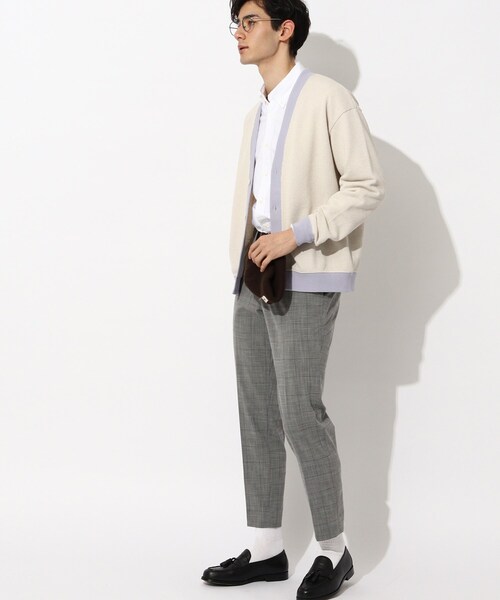 THE SHOP TK （ザ ショップ ティーケー ）の「◆粗杢ワッフルカーディガン（カーディガン/ボレロ・メンズ・ネイビー/オフホワイト/パープル・03/04/02）」の13枚目の写真