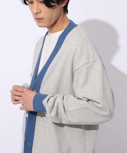 THE SHOP TK （ザ ショップ ティーケー ）の「◆粗杢ワッフルカーディガン（カーディガン/ボレロ・メンズ・ネイビー/オフホワイト/パープル・03/04/02）」の15枚目の写真