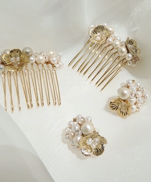 Zoule(ゾーラ)の「Zoule ゾーラ:pearl bouquet 淡水パールブーケピアス(ピアス(両耳用)・レディース・ゴールド/シルバー・FREE)」の13枚目の写真