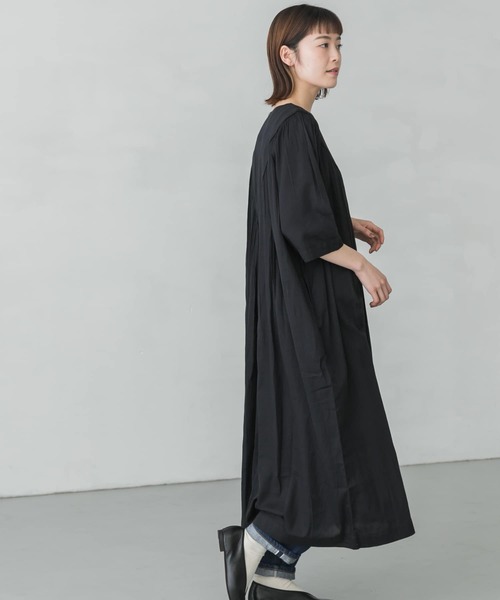 新品タグ付試着のみ♡かぐれ ピンタックキャミワンピース BLACK かぐれ（カグレ）の「ピンタックキャミワンピース（ワンピース