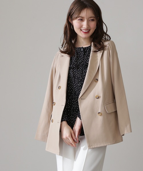 【SSizeLine】◆麻混テーラードダブルジャケット