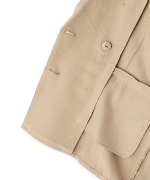 N.（N. Natural Beauty Basic）（エヌエヌナチュラルビューティーベーシック）の「【S Size Line】◆麻混テーラードダブルジャケット（テーラードジャケット・レディース・チャコールグレー/ベージュ/ナチュラル・SMALL/MEDIUM）」の15枚目の写真