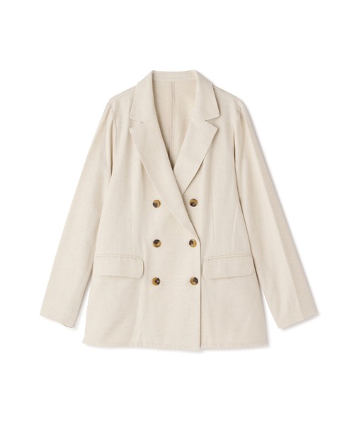 N.（N. Natural Beauty Basic）（エヌエヌナチュラルビューティーベーシック）の「【S Size Line】◆麻混テーラードダブルジャケット（テーラードジャケット・レディース・チャコールグレー/ベージュ/ナチュラル・SMALL/MEDIUM）」の17枚目の写真