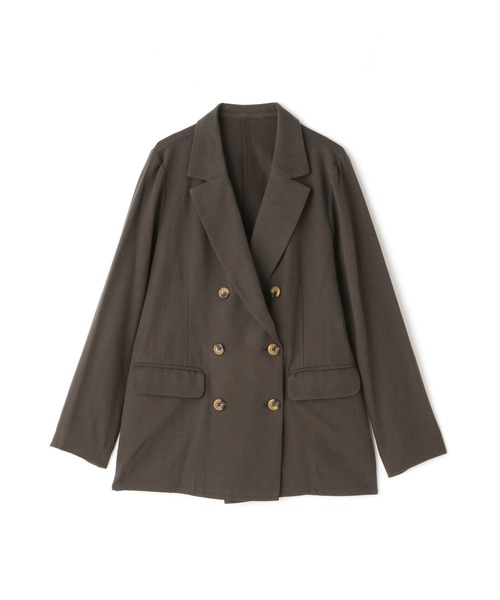 N.（N. Natural Beauty Basic）（エヌエヌナチュラルビューティーベーシック）の「【S Size Line】◆麻混テーラードダブルジャケット（テーラードジャケット・レディース・チャコールグレー/ベージュ/ナチュラル・SMALL/MEDIUM）」の21枚目の写真