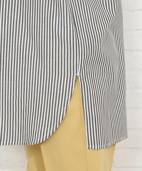 SHOO・LA・RUE(シューラルー)の「◆ビッグカフスシャツ(シャツ/ブラウス・レディース・ライトブルー/ホワイト系/ネイビー系2・00)」の4枚目の写真