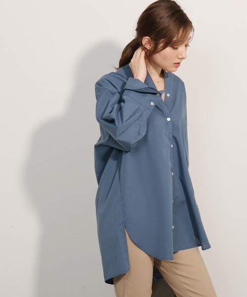 SHOO・LA・RUE(シューラルー)の「◆ビッグカフスシャツ(シャツ/ブラウス・レディース・ライトブルー/ホワイト系/ネイビー系2・00)」の20枚目の写真