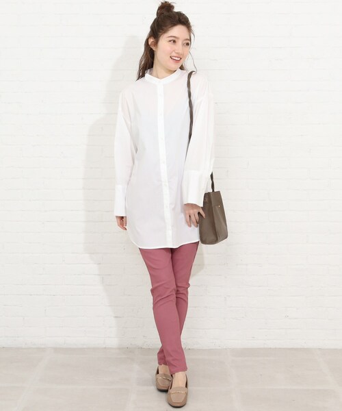 SHOO・LA・RUE(シューラルー)の「◆ビッグカフスシャツ(シャツ/ブラウス・レディース・ライトブルー/ホワイト系/ネイビー系2・00)」の10枚目の写真