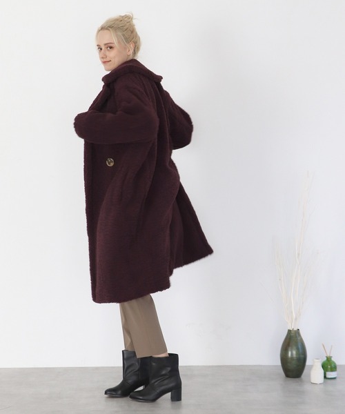 APPARIS(アパリス)の「【APPARIS/アパリス】ビッグカラーロングボアコート(その他アウター・レディース・ホワイト/ワインレッド・34)」の13枚目の写真