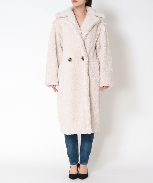 APPARIS(アパリス)の「【APPARIS/アパリス】ビッグカラーロングボアコート(その他アウター・レディース・ホワイト/ワインレッド・34)」の21枚目の写真