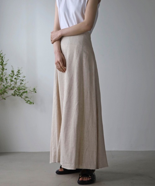 UNFIELD（アンフィールド）の「【UNFIELD】麻混バックレースアップスカート（スカート・レディース・ブラック/アイボリー・FREE）」の7枚目の写真