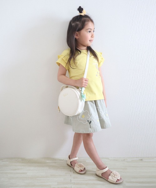 KP(ケーピー)の「花刺しゅうコットンツイルフレアースカート(100-130cm)(スカート・キッズ・カーキ/ブルー・110cm/100cm/120cm/130cm)」の10枚目の写真