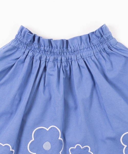 KP(ケーピー)の「花刺しゅうコットンツイルフレアースカート(100-130cm)(スカート・キッズ・カーキ/ブルー・110cm/100cm/120cm/130cm)」の12枚目の写真