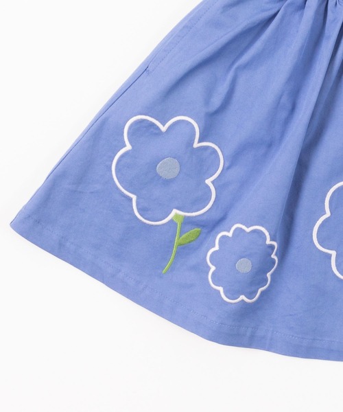 KP(ケーピー)の「花刺しゅうコットンツイルフレアースカート(100-130cm)(スカート・キッズ・カーキ/ブルー・110cm/100cm/120cm/130cm)」の13枚目の写真